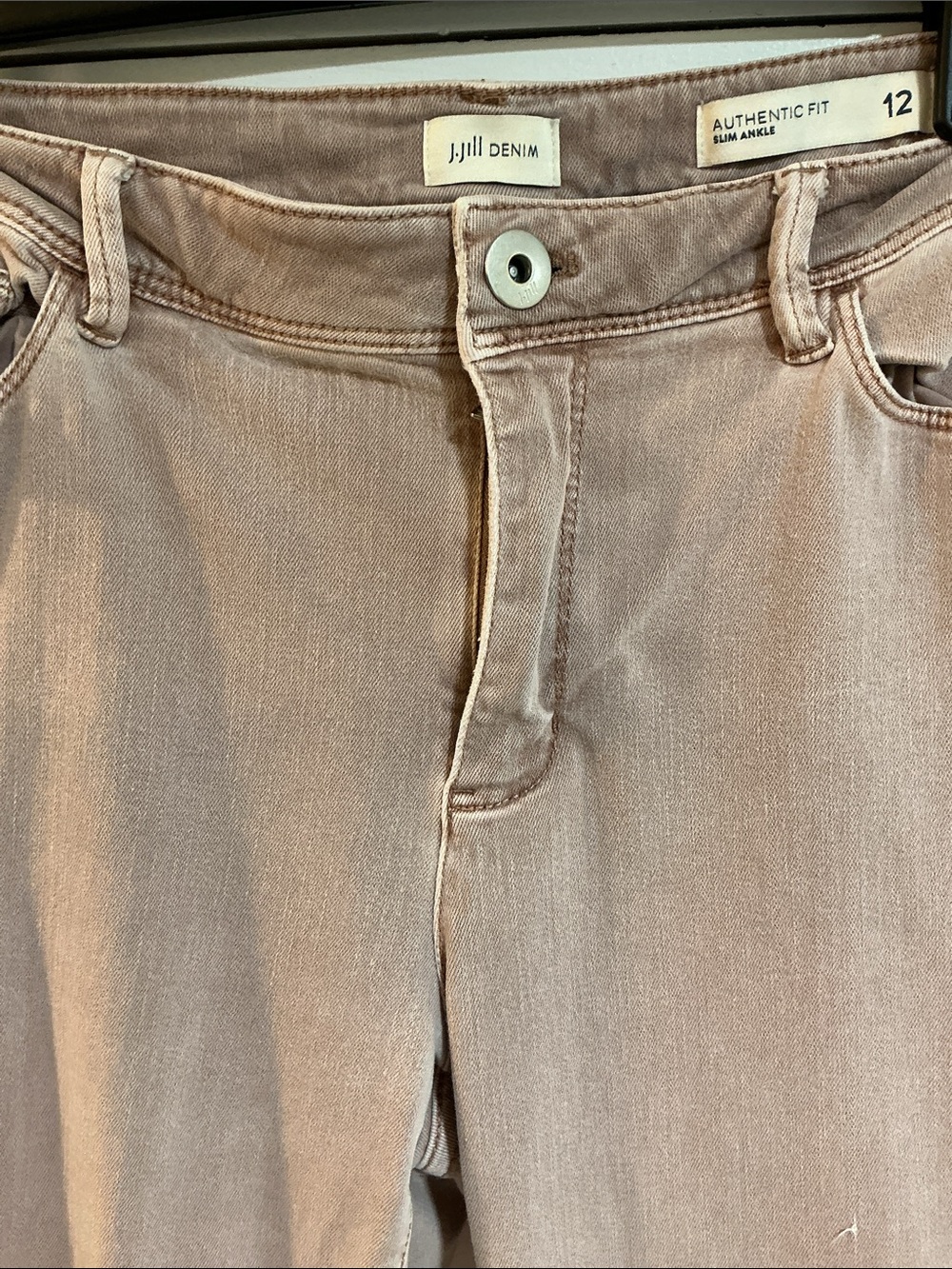 JJill Denim Authentic Fit Slim Ankle Dusty Pink Jeans - Picture 2 of 8